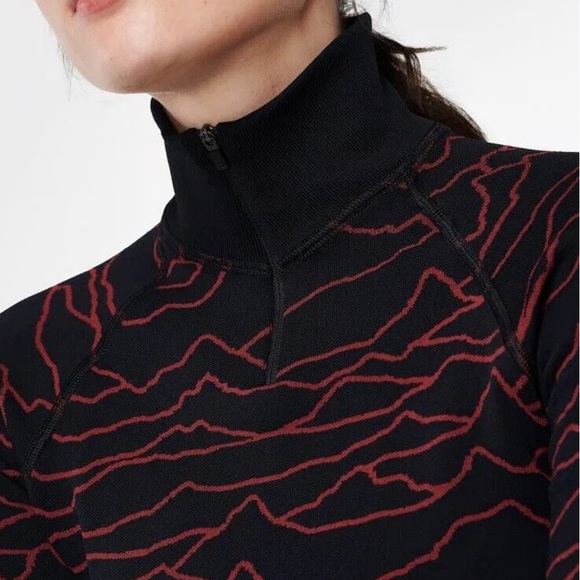 Sweaty Betty Seamless Ski Base Layer Set Leggings & Top Red Line Mountain✨ - Picture 5 of 5